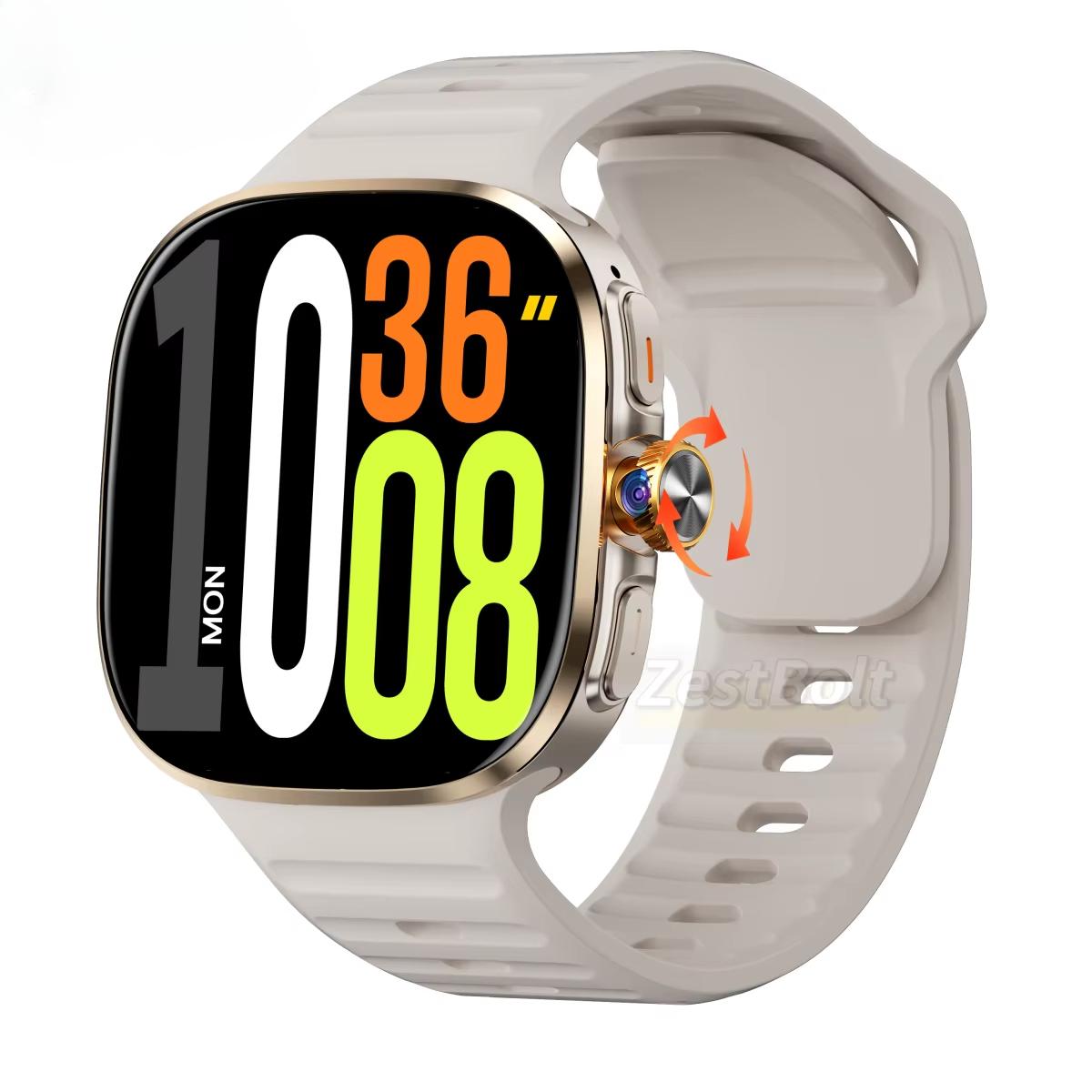 2025 Neue 4G 5G LTE Android 10.0 Smartwatch 2,4 Zoll Großer Amoled-Bildschirm Spiel Smartwatch 2100mAh Akku für Männer Frauen Erwachsene Studenten silber von Joom DACH