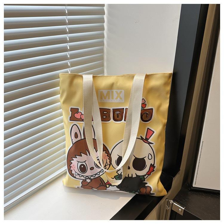 2025 Neue Beliebte Labobo Damenhandtaschen Hochwertige Verschleißfeste Leinwand Einzelne Schultertasche Niedliche Cartoon Studentenklasse Tragetasche Tägliche Einkaufstasche von Joom DACH