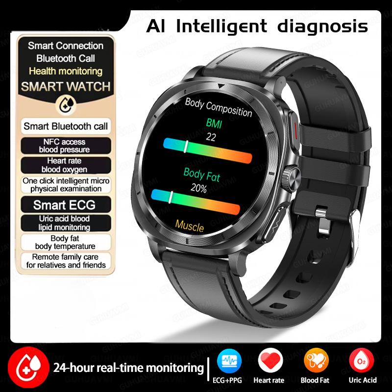 2025 Neue Galaxy Watch 7 Blutfette Harnsäure Blutdruck Körperanalyse Smartwatch EKG+PPG Uhr Smartwatch Herren für Samsung Black-leather 2025 Neue Galaxy Watch 7 Blutfette Harnsäure Blutdruck Körperanalyse Smartwatch EKG+PPG Uhr Smartwatch Herren für Samsung Black-leather von Joom DACH