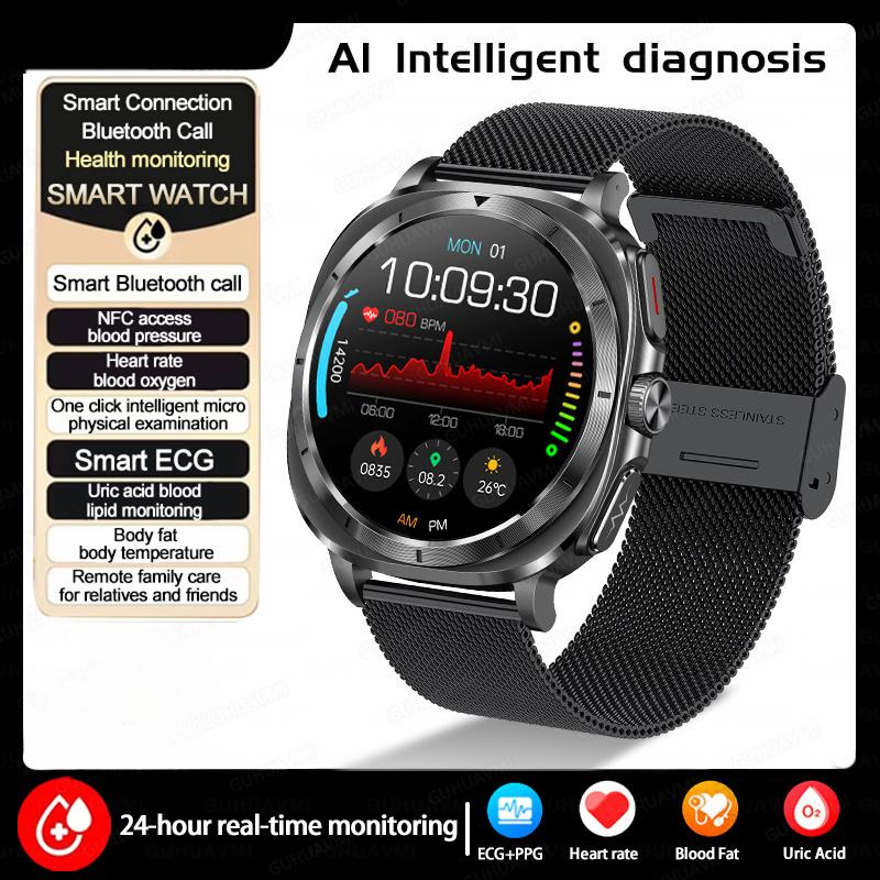 2025 Neue Galaxy Watch 7 Blutfette Harnsäure Blutdruck Körperanalyse Smartwatch EKG+PPG Uhr Smartwatch Herren für Samsung Black-mesh 2025 Neue Galaxy Watch 7 Blutfette Harnsäure Blutdruck Körperanalyse Smartwatch EKG+PPG Uhr Smartwatch Herren für Samsung Black-mesh von Joom DACH
