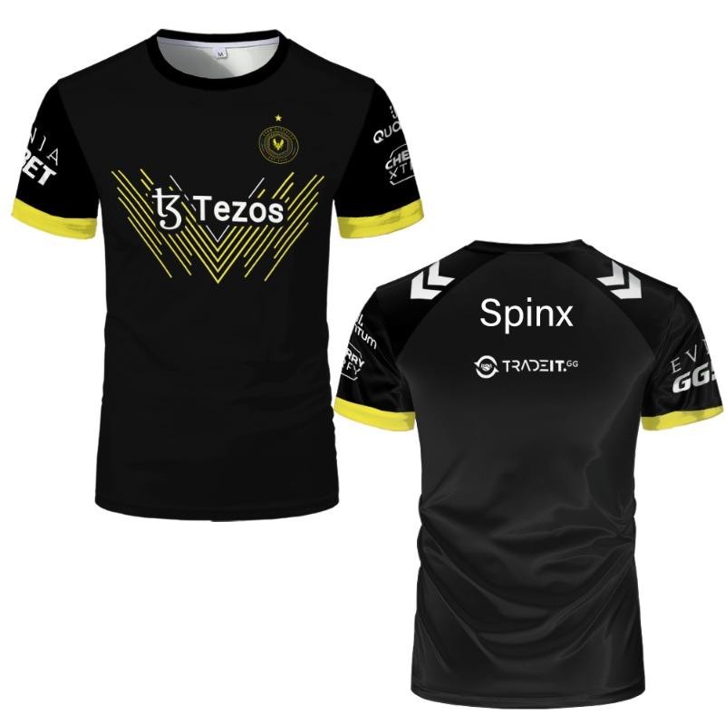 2025 Neues Esports Team Vitality Jersey T-Shirt CSGO LOL COD Games Uniform Herren T-Shirt Sport Wettkampftraining Atmungsaktive Jungen Tops S von Joom DACH
