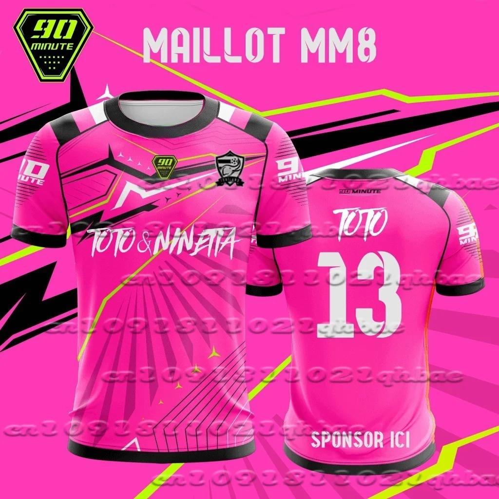 2025 Neues Herren-T-Shirt Maillot 90 Minute Toto & Ninetta Pré Bequem Lässig Atmungsaktiv Schweißabsorbierendes T-Shirt 160 von Joom DACH