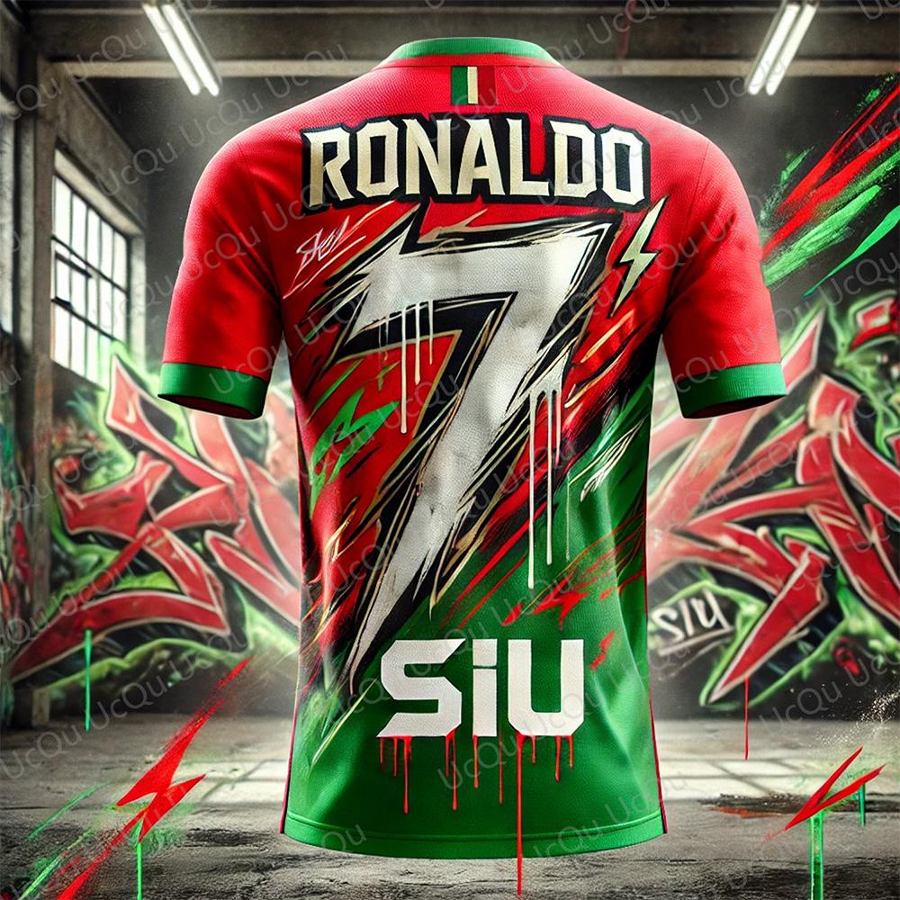 2025 Neues Sommer Ronaldo 7 Chatgpt Design Fußball T-Shirt Für Kinder Männer Und Frauen Gleiches Atmungsaktives Schnelltrocknendes Sportshirt 3XL von Joom DACH