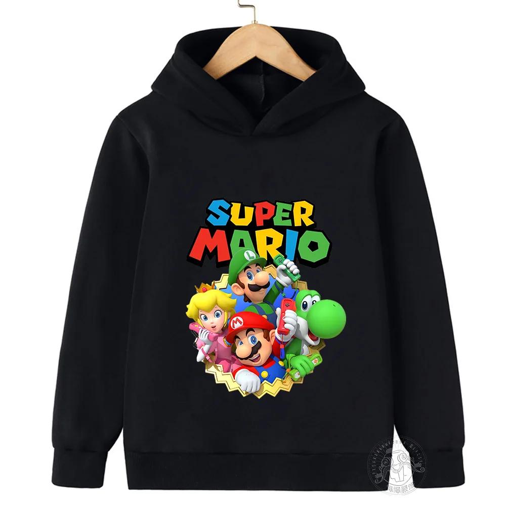 2025 Neues Spiel Marios Hoodie Kinder Sweatshirt Marios Pullover Mode Jungen und Mädchen Kleidung 100 von Joom DACH