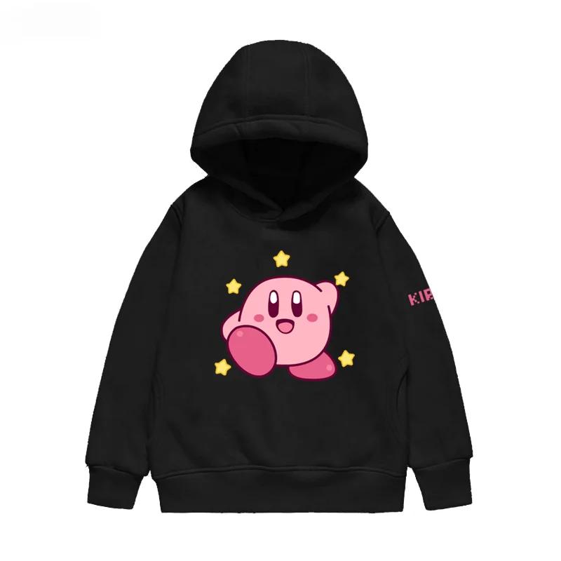 2025 Niedliche Kirby Hoodies Jungen Kleidung Kinder Kinder Jungen Kleidung Rundhals Sweatshirt Mädchen Kleidung 4 bis 14 Jahre Hoodies 150 silber von Joom DACH