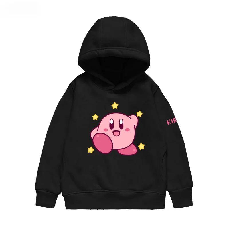 2025 Niedliche Kirby Hoodies Jungen Kleidung Kinder Kinder Jungen Kleidung Rundhals Sweatshirt Mädchen Kleidung 4 bis 14 Jahre Hoodies 150 silber von Joom DACH