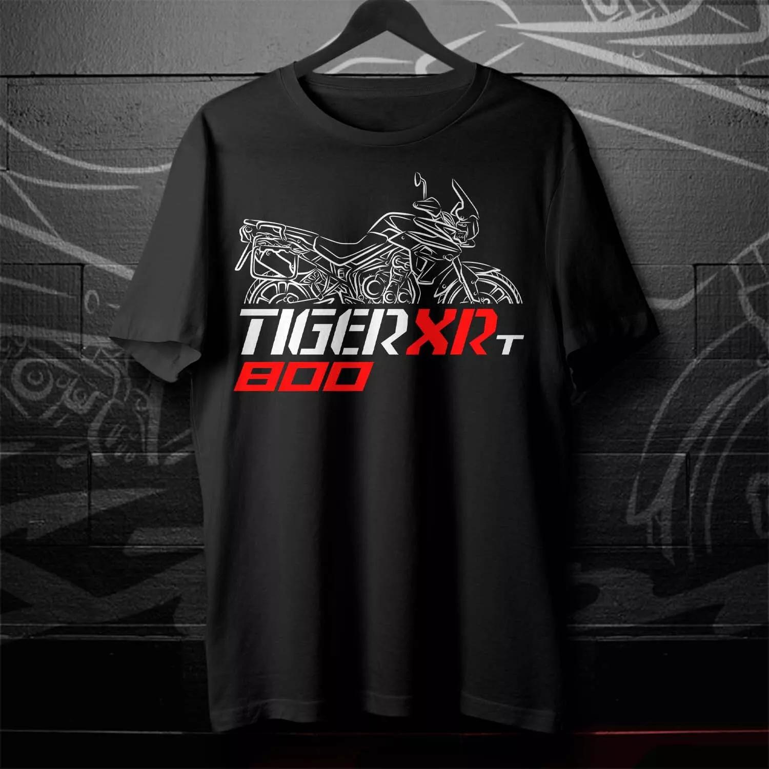 2025 Sommer Baumwolle Rundhals Kurzarm für Männer Frauen Triumph Tiger 800 T-Shirt für Motorrad XXXL von Joom DACH