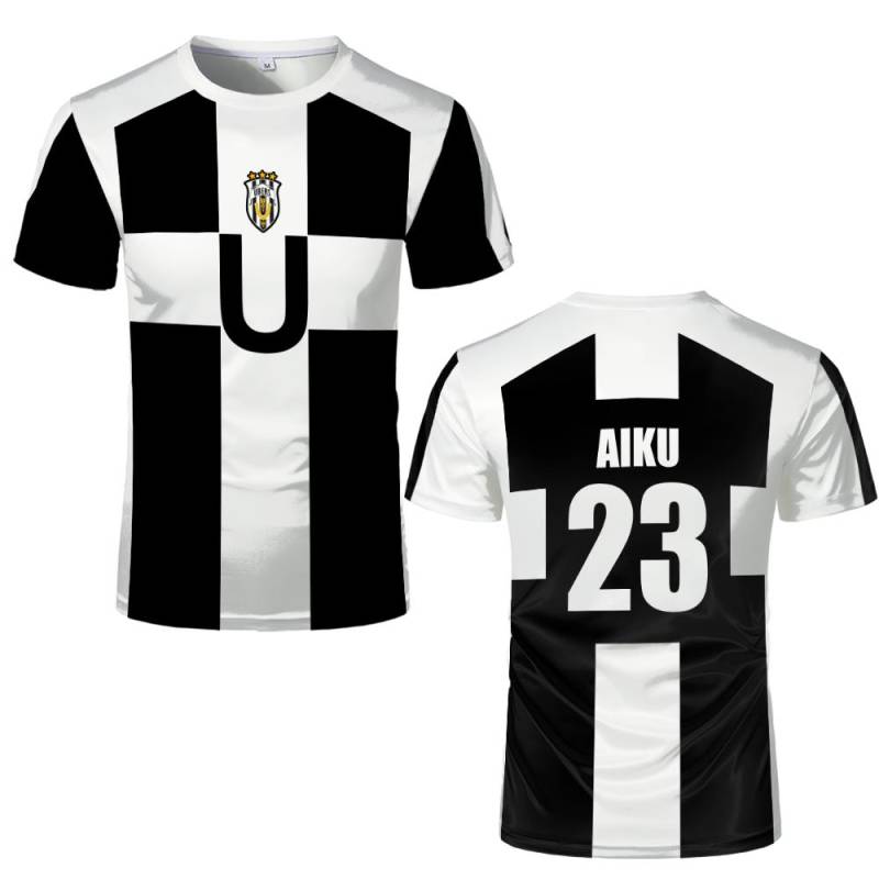 2025 Sommer Fünf-Personen-Muster VL Replika Anime Uber Blue Lock Volldruck Herren T-Shirt Cosplay Fußballtrikot Futsal Muster T-Shirt S von Joom DACH