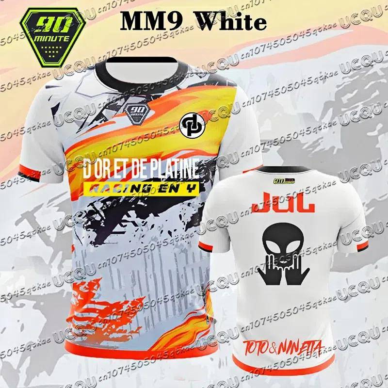 2025 Sommer Heiß Herren T-Shirt 90-Minuten Serie Locker Atmungsaktiv 3D Gedruckt Kurzärmelig Herren Sport Fitness Tops Übergroßes T-Shirt M von Joom DACH