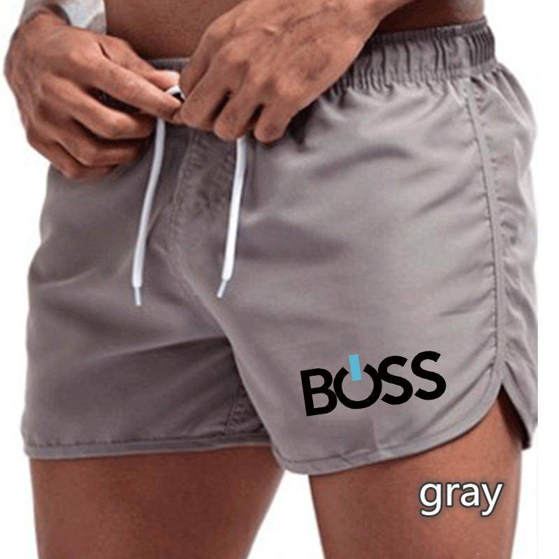 2025 Sommer Neu Herren Schnelltrocknende Badehose Sporthose Bademode Badeshorts Jogginghose Sport Kreativer Buchstabendruck M silber von Joom DACH