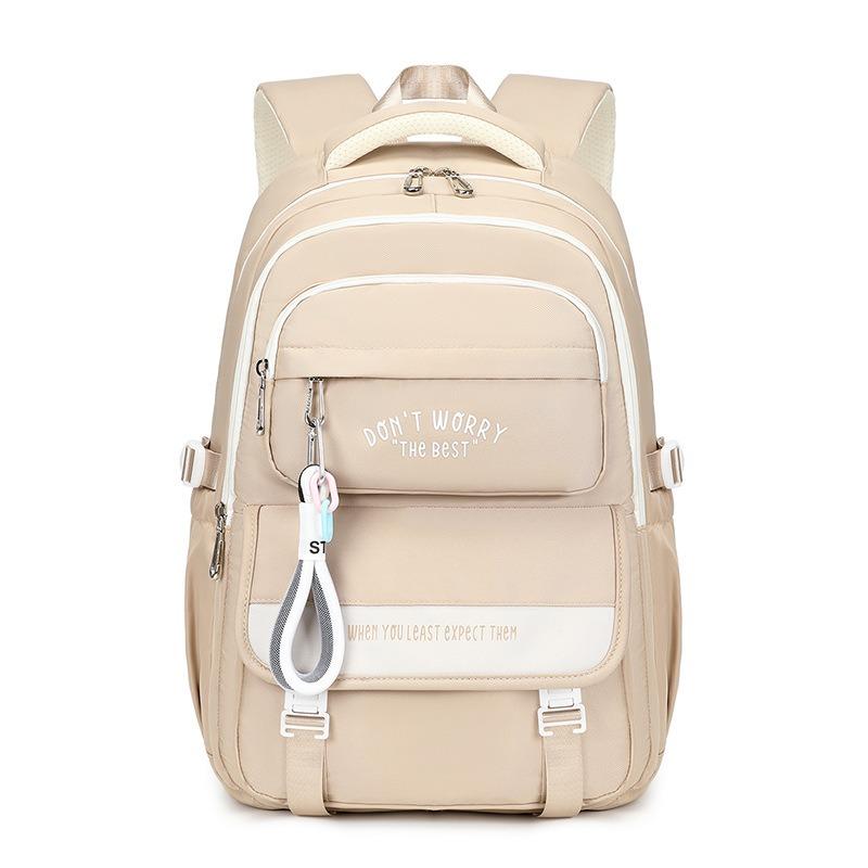 2025 Sommer Neu Schülerbuchtasche Robustes Oxford Verschleißfest Teenager Mädchen Schultasche Leichtgewichtige Große Kapazität College-Student Rucksack khaki von Joom DACH