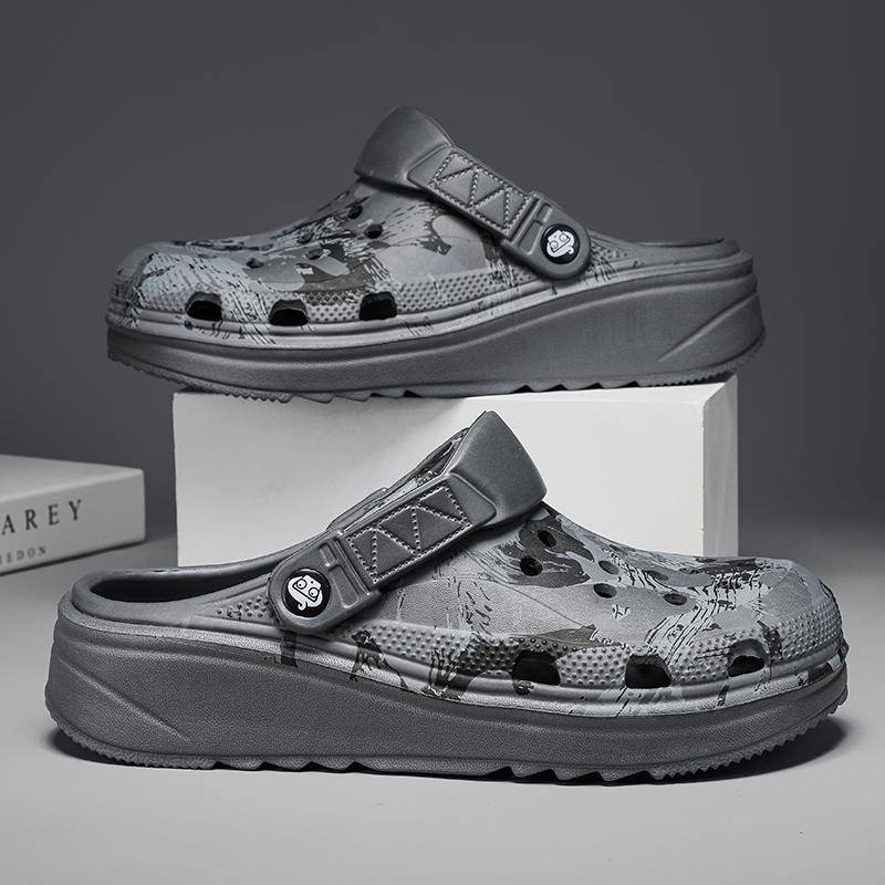 2025 Sommer Outdoor Strand Sandalen Herren Clogs Schuhe Hausschuhe Camouflage Plateau Wasserschuhe Weiche EVA Indoor Zuhause Slides Flip Flops 45 von Joom DACH