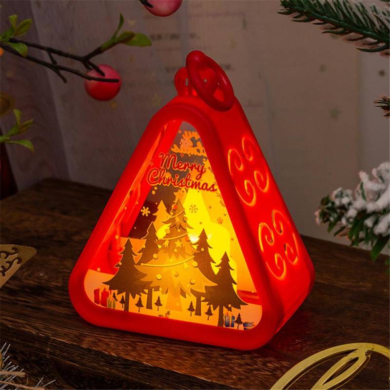 2025 Weihnachten LED Nachtlicht Weihnachtsmann Schneemann Laterne Lampe Tischornament Weihnachtsdekoration für Zuhause Xmas Navidad Geschenke Christmas tree von Joom DACH