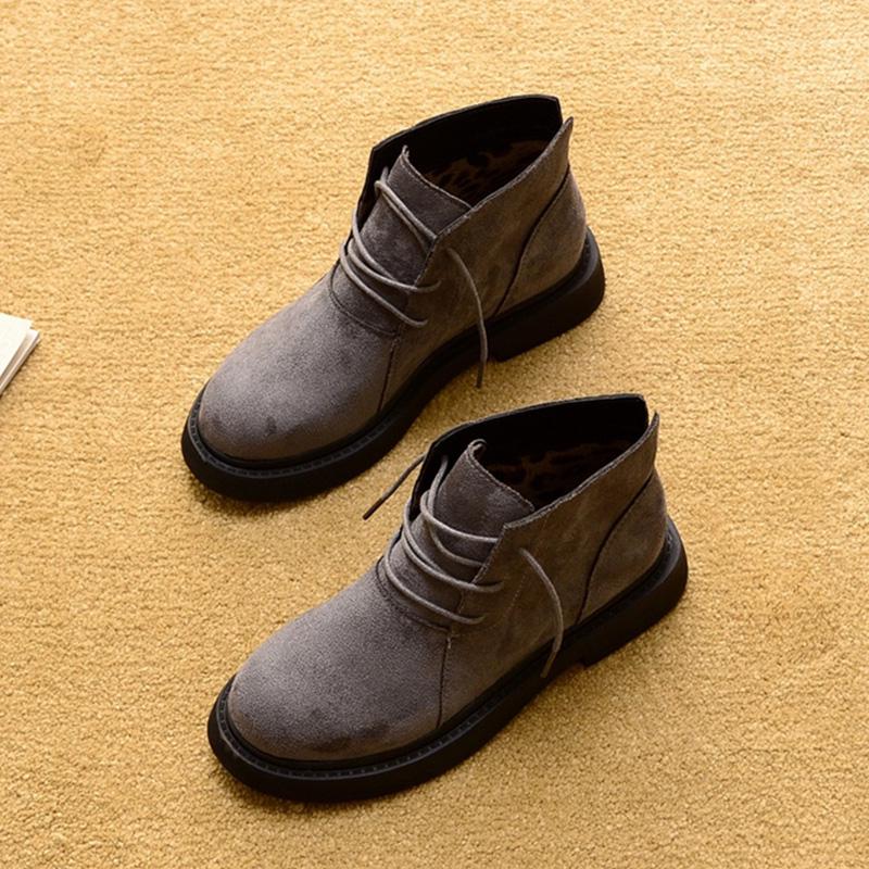 2025 frühling Herbst Schuhe Frauen Stiefeletten Mode Frauen Stiefel Damen Marke Schuhe ZH2368 39 grau von Joom DACH