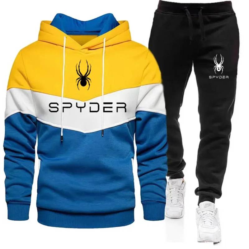 2025 herren Sets Frühling Herbst Zipper Hoodie und Hosen 2 Stück Lässige Trainingsanzug Männlichen Marke Laufen Jogging Sportswear Anzug M von Joom DACH