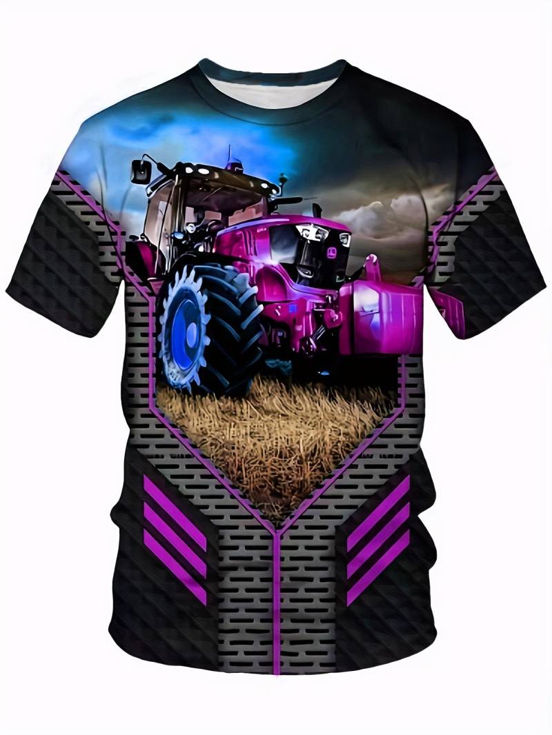 2025 kinder Lkw Traktoren 3D Druck T-shirt Jungen Kleidung Baby Mädchen Tops Auto Traktor Kurzarm Kinder Shirt Sommer Jungen T-shirts 130 von Joom DACH