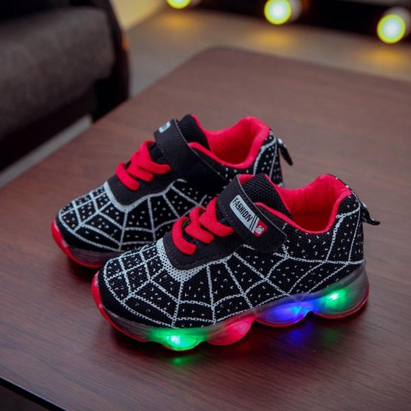 2025 mode Neue Kinder Mädchen Baby Jungen Cartoon Led-leuchten Leucht Turnschuhe Schuhe kinder Casual Sport Schuhe Trend 25 schwarz von Joom DACH