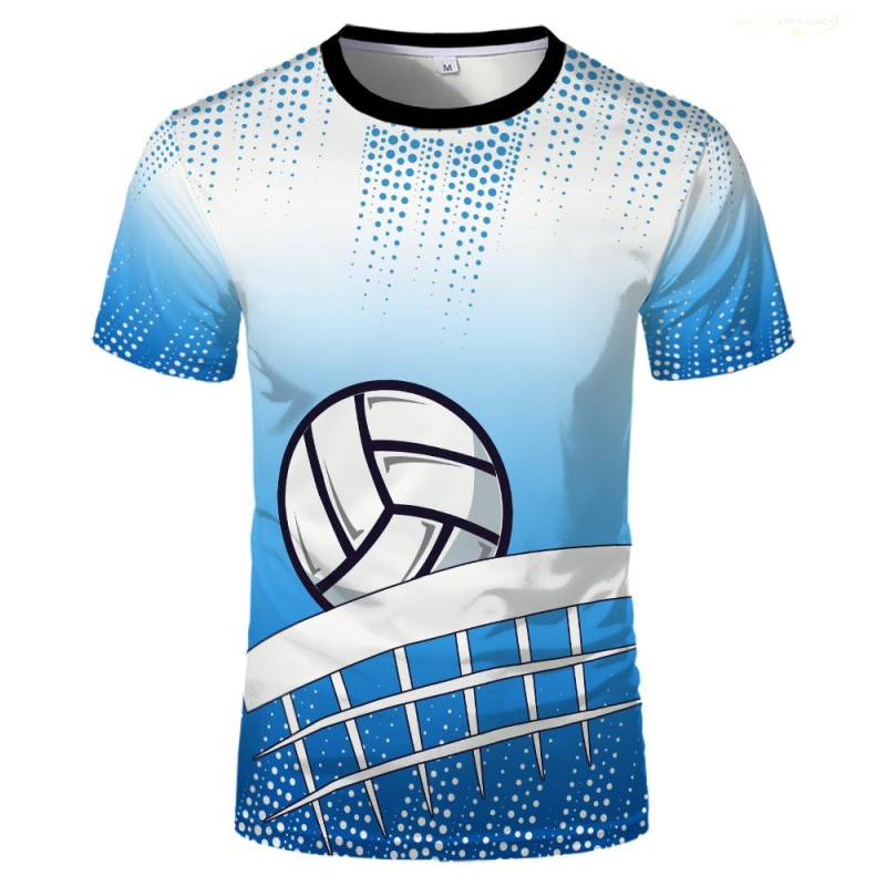 2025 neue 3D Druck Volleyball T-shirt Sommer Männer Frauen Laufsport Atmungsaktive T-shirt Badminton Tennis Training Jersey Kleidung 6XL von Joom DACH