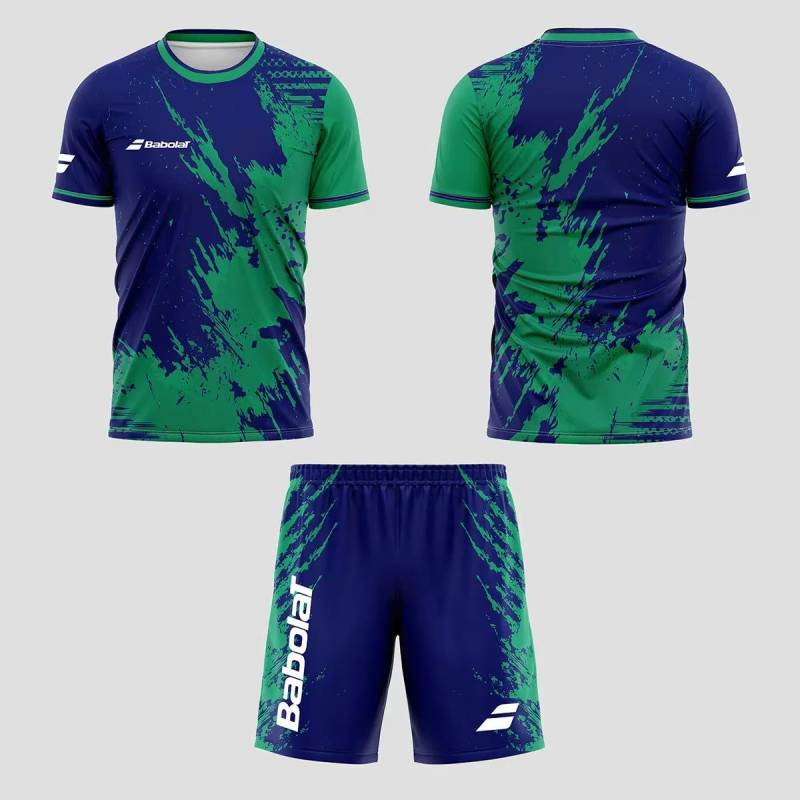 2025 neue Herren Sommer Tennis Atmungsaktive Set, Schnell trocknend Badminton Lose Set, herren T-shirt und Kurzarm Shorts Set Weiche a M von Joom DACH