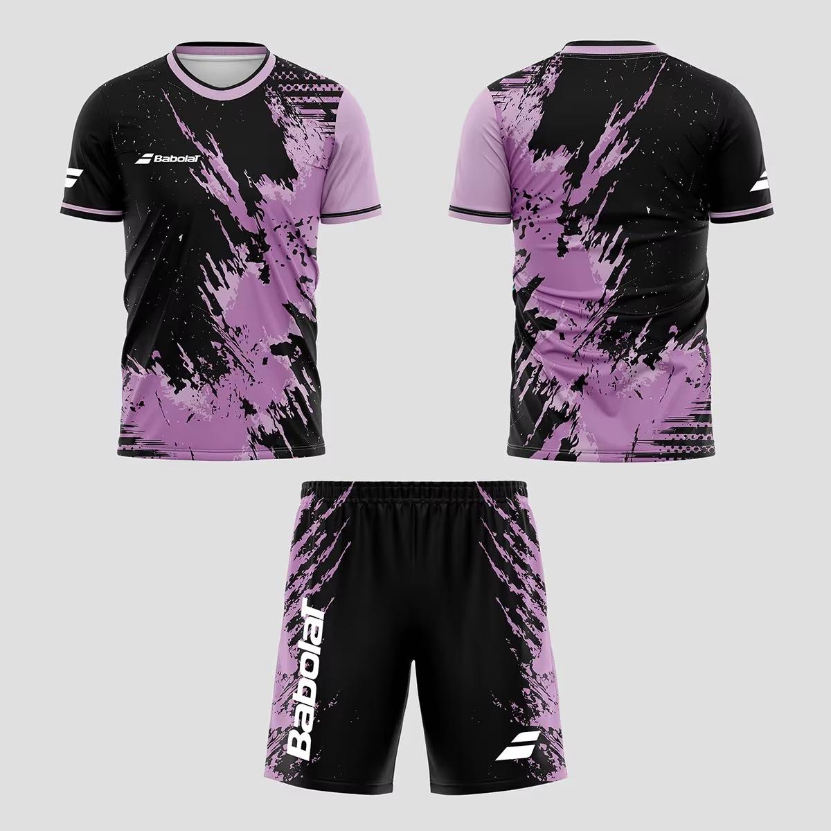 2025 neue Herren Sommer Tennis Atmungsaktive Set, Schnell trocknend Badminton Lose Set, herren T-shirt und Kurzarm Shorts Set Weiche a XL von Joom DACH