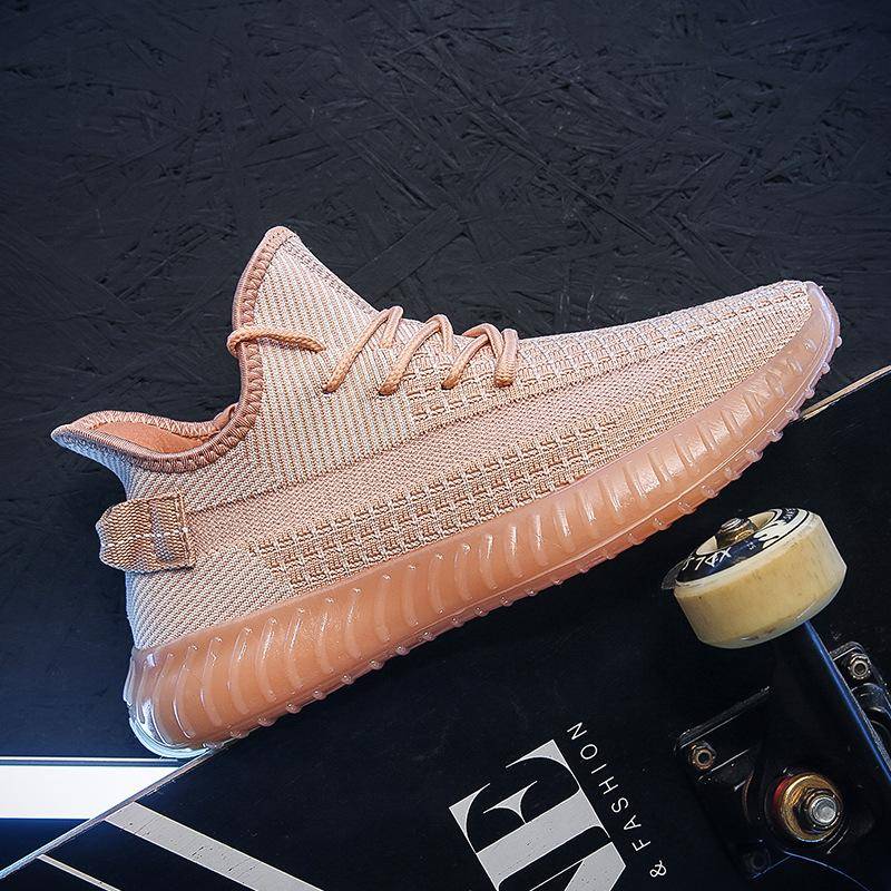 2025 neue Herren- und Damen-Mesh-atmungsaktive Flyknit-Sneaker Herbst beliebte Laufschuhe Liebhaber 38 orange von Joom DACH