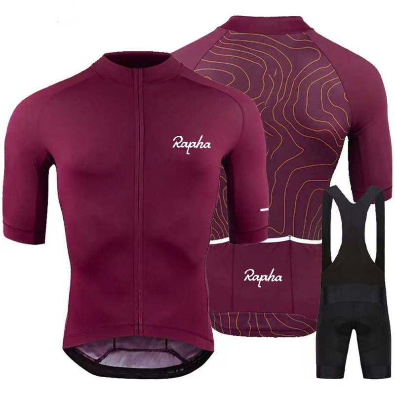 2025 neue Sommer herren Kurzarm Radfahren Shorts Hosenträger Set Neue Ankunft Radfahren Jersey Hemd Outdoor Radfahren Kleidung L von Joom DACH