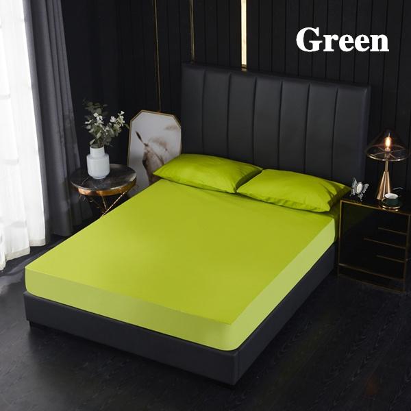 2026 Neu 99% Wasserdichter Bettschutz mit Gummizug Festes Spannbettlaken Glatter Atmungsaktiver Matratzenschoner Bezug Milbenschutz Bettwäsche Mehrere Größen Sheet 140X200x30cm grün von Joom DACH