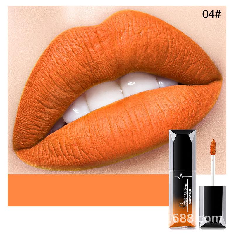 21-farbiger, mattierter Lipgloss, mattflüssiger Lippenstift, langlebiger Antihaft-Cup-Lipgloss, Lip Plumping Oil Lip Gloss 04# von Joom DACH