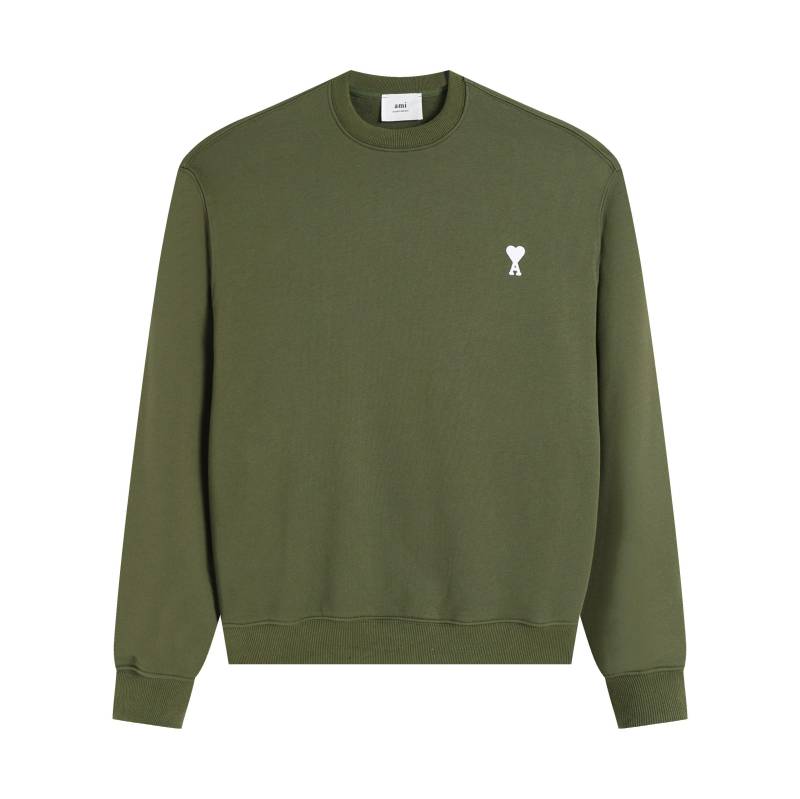 214 AMI 2025 Herbst und Winter Neu Besticktes Weißes Kleines Herz Hochwertige Baumwolle Rundhals Herren Kapuzenpullover L von Joom DACH