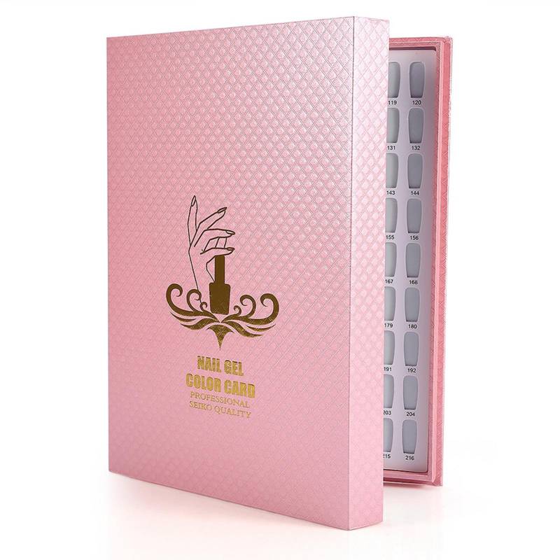 216 Farben Nagelgel Farbkarte Nagellack Display Chart Buch Nail Art zeigt Regal Pink rosa von Joom DACH
