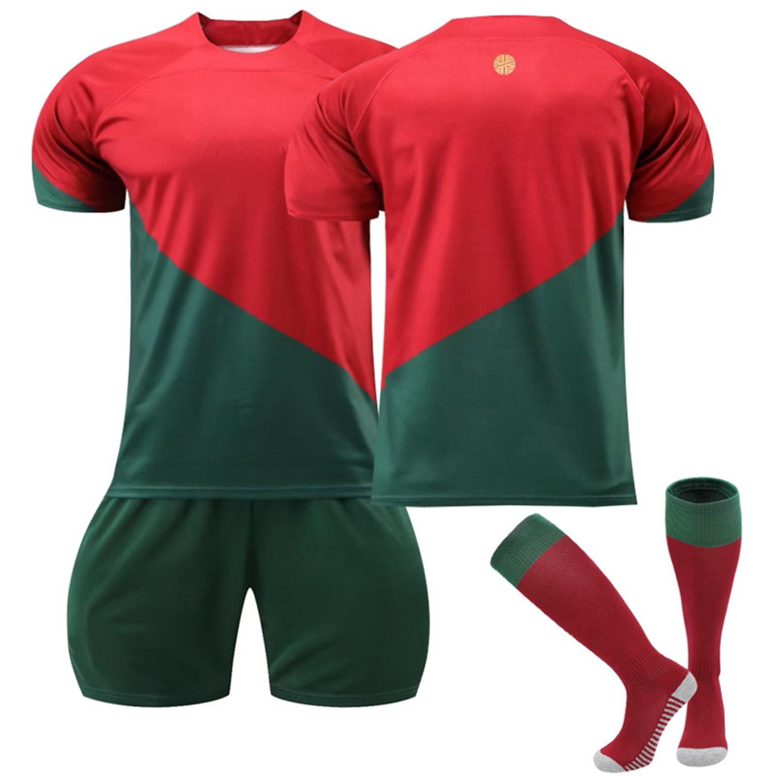 22/23 Portugal Heimtrikots Kinder Fußball-Trainingsanzug-Set 28 von Joom DACH