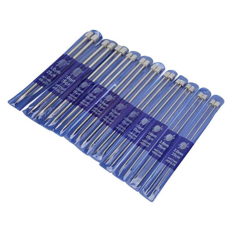 22 Stück Stricknadeln 25cm Edelstahl Glänzend Breite Anwendung Metall Stricknadeln Set 22 Stück Stricknadeln 25cm Edelstahl Glänzend Breite Anwendung Metall Stricknadeln Set von Joom DACH