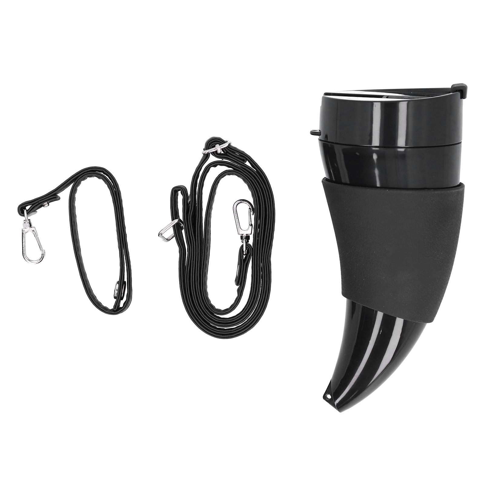 230 ml Becher in Ziegenhornform, isolierte Kaffeetasse mit Edelstahl-Innenfutter für das Homeoffice, Schwarz schwarz von Joom DACH