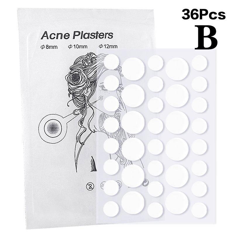 24/36 Patches Hydrokolloid Pickel Patch Kreisförmige weiße wasserdichte Form Flecken Pickel Behandlung Concealer Patches von Joom DACH