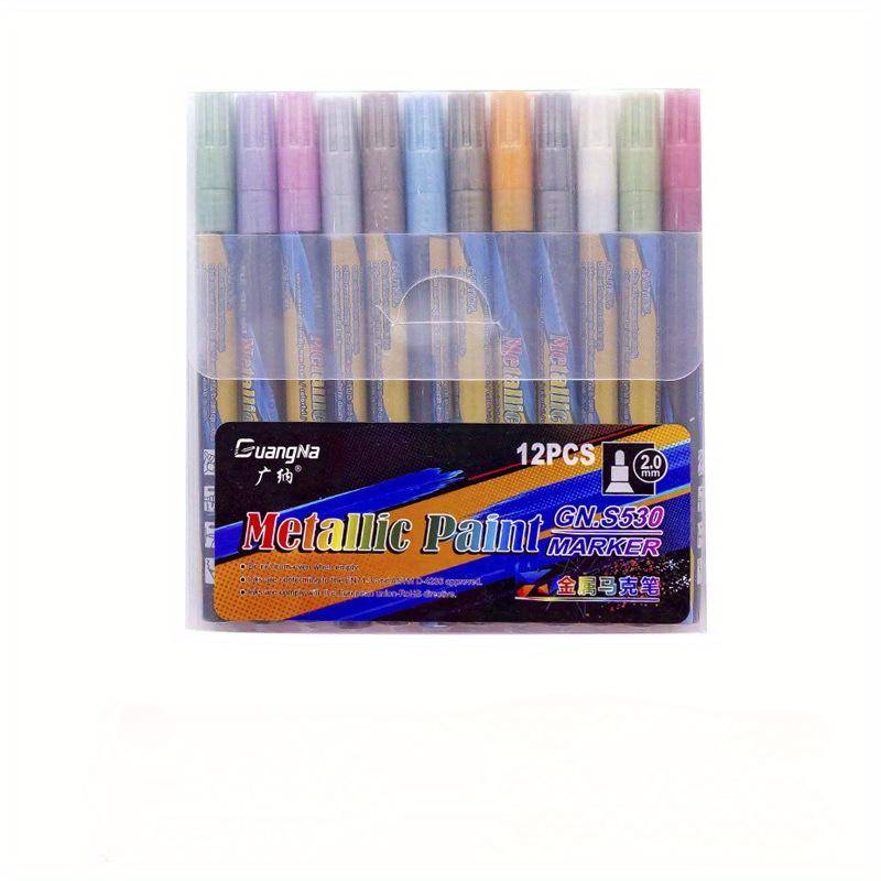 24 Farben Metallic-Marker-Stifte Extrafeine Spitze Stift Kunst Permanentmarker Malerei für Karten Signatur Schriftzug Metallic-Marker-Stifte-Set DIY-Zeichnung 24 Farben Metallic-Marker-Stifte Extrafeine Spitze Stift Kunst Permanentmarker Malerei für Karten Signatur Schriftzug Metallic-Marker-Stifte-Set DIY-Zeichnung von Joom DACH