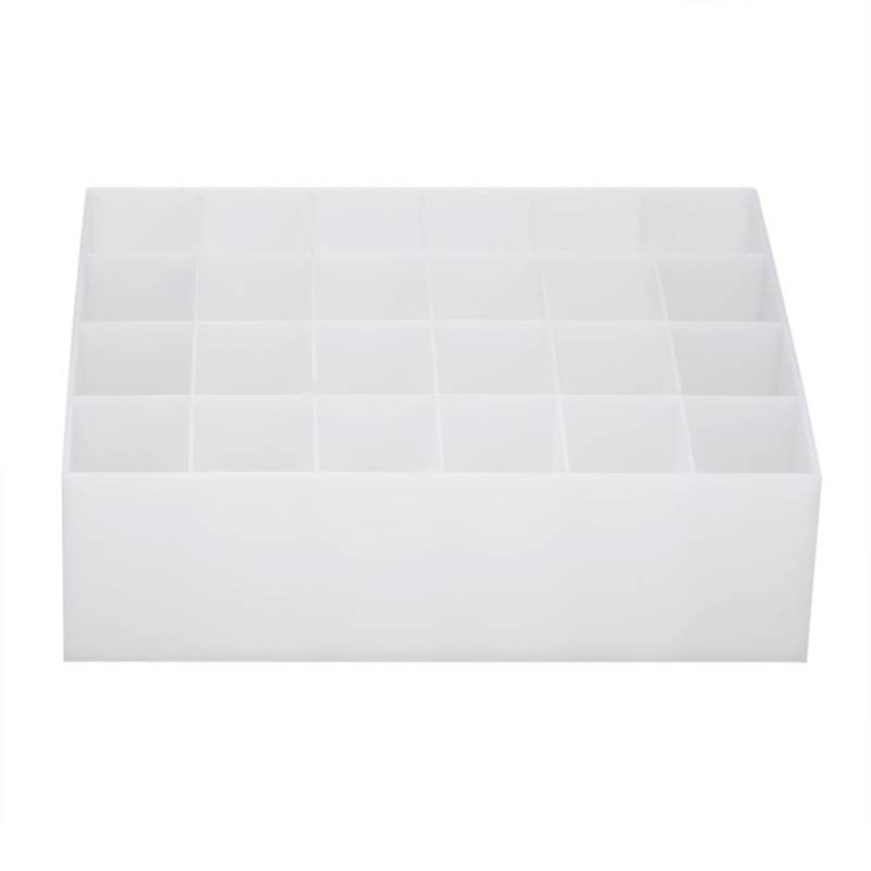24 Grids Lippenstift Halter Display Stand Cosmetic Organizer Make-Up Lagerung Box (Weiß) weiß von Joom DACH
