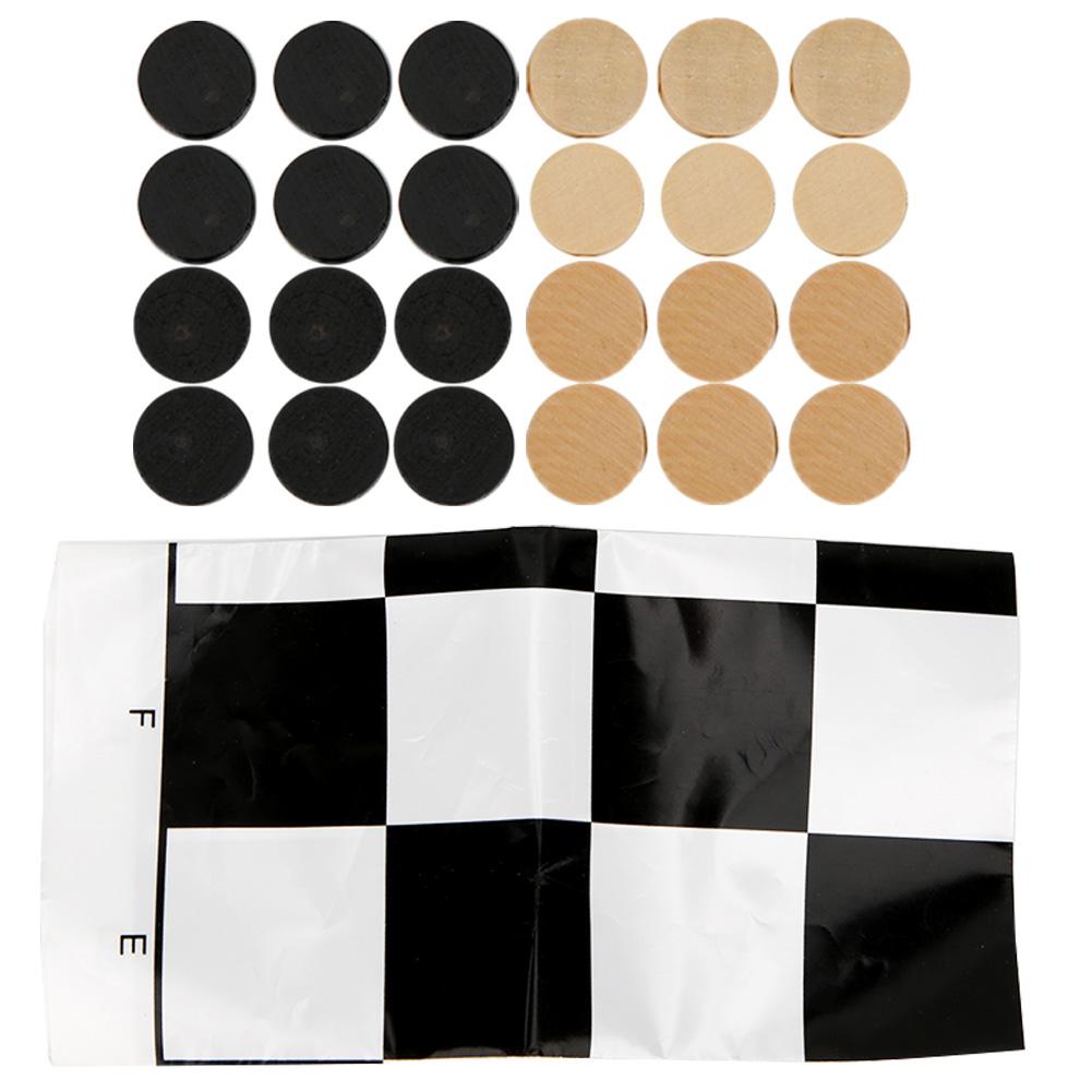 24 STÜCKE Holz Internationales Damespiel Set Holz Schachfiguren Mit Schachbrett Spielzeug Geschenk von Joom DACH