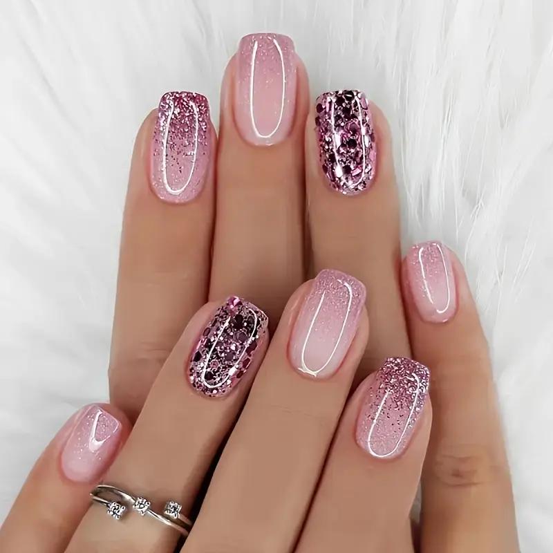 24 Stück 3D French Aufklebenägel Y2k Liebe Schleife Süße Mandel Falsche Nägel Patch Ins Mode Mädchen Falsche Nagelspitzen Tragbar Vollständige Abdeckung 48PCS rosa von Joom DACH