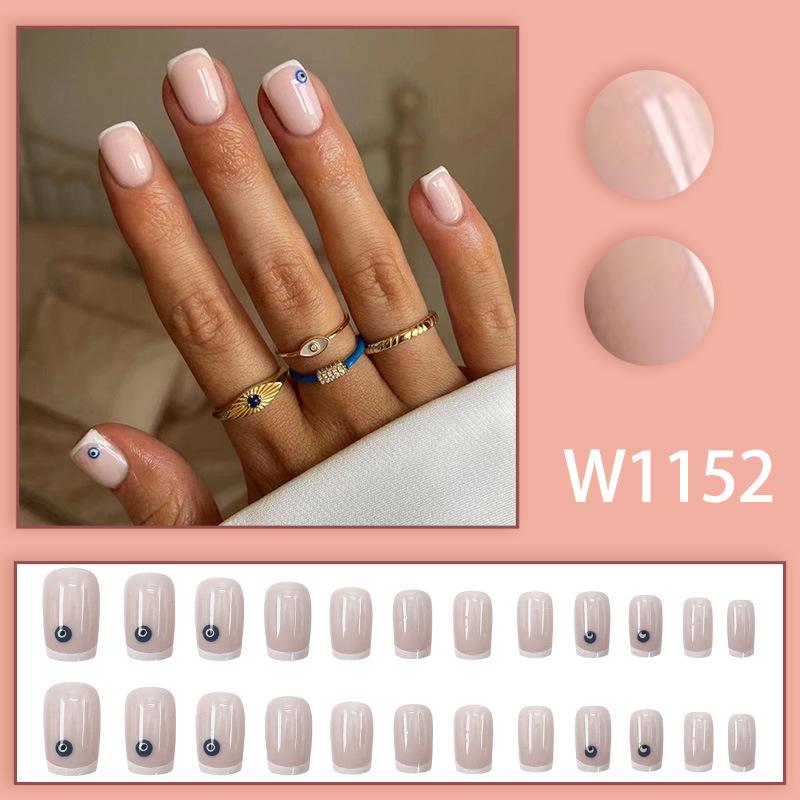 24 Stück 3D French Press on Nails Y2k Love Bow Sweet Almond Falsche Nägel Patch Ins Fashion Girl Gefälschte Nägel Tipps Tragbare vollständige Abdeckung W1152 von Joom DACH
