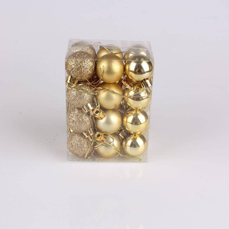 24 Stück Weihnachtskugel, Kunststoff, helle Kugel, farbige Weihnachtskugeln, Weihnachtsbaum-Dekorationskugel gold von Joom DACH