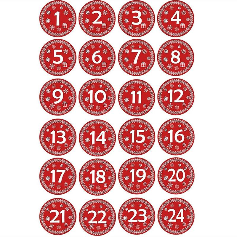 24 Teile/los Weihnachten Advent Kalender Anzahl PVC Dicht Aufkleber Für Neue Jahr Weihnachten Süßigkeiten Tasche Geschenk Box Unterschrift Label Siegel aufkleber von Joom DACH
