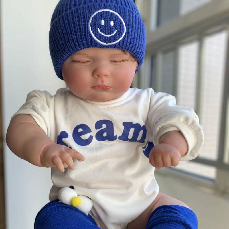 24 Zoll lebensechte 3D Haut Reborn Baby Puppe Spielzeug Hand malt weiches Silikon für Mädchen realistische Tuch Körper Kleinkind Kunst Bebe Geschenk same as picture von Joom DACH