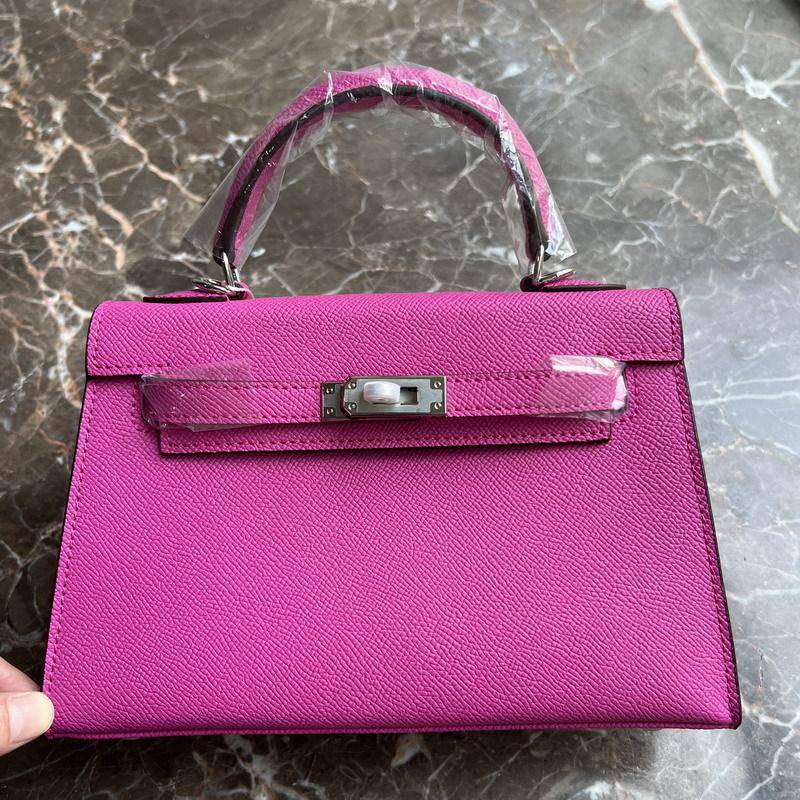 24 neue Echtes Leder frauen Tasche Mit Palm Muster Mini 22CM25 Tasche Silber Schnalle Handtasche Einzelnen Schulter Diagonal 22CM+2 shoulder straps without lock von Joom DACH