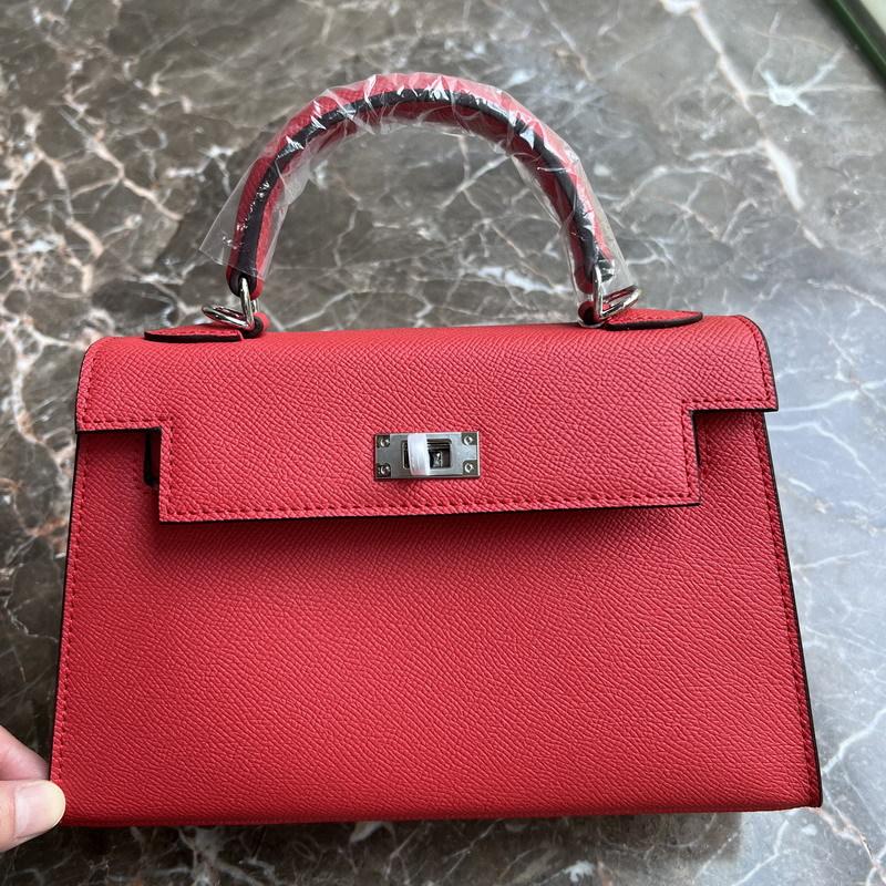 24 neue Echtes Leder frauen Tasche Mit Palm Muster Mini 22CM25 Tasche Silber Schnalle Handtasche Einzelnen Schulter Diagonal 22CM+2 shoulder straps without lock von Joom DACH