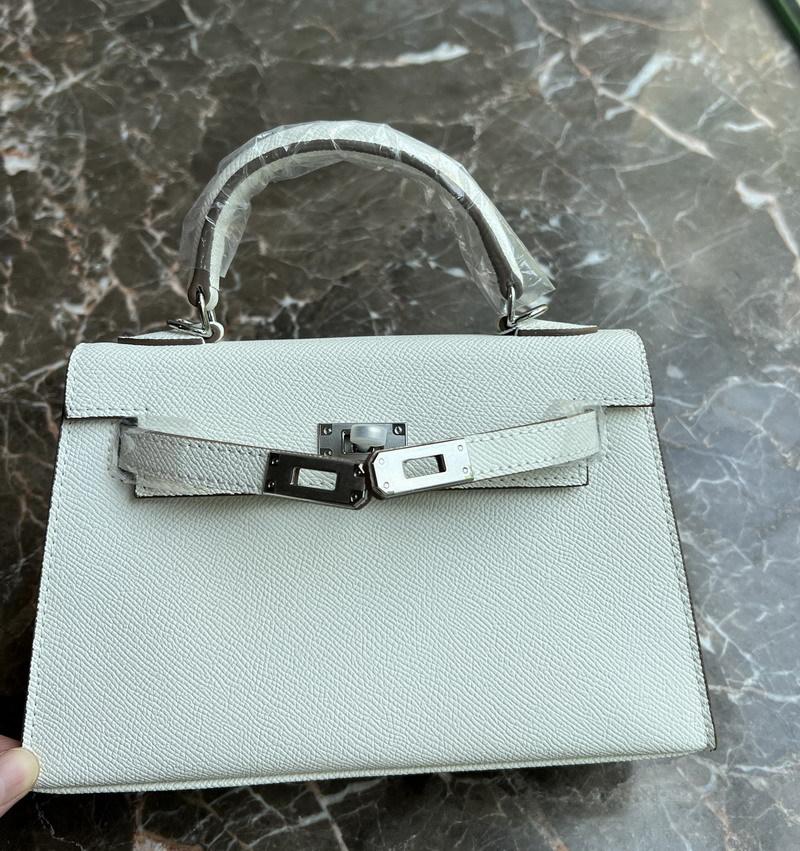 24 neue Echtes Leder frauen Tasche Mit Palm Muster Mini 22CM25 Tasche Silber Schnalle Handtasche Einzelnen Schulter Diagonal 22CM+2 shoulder straps without lock weiß von Joom DACH