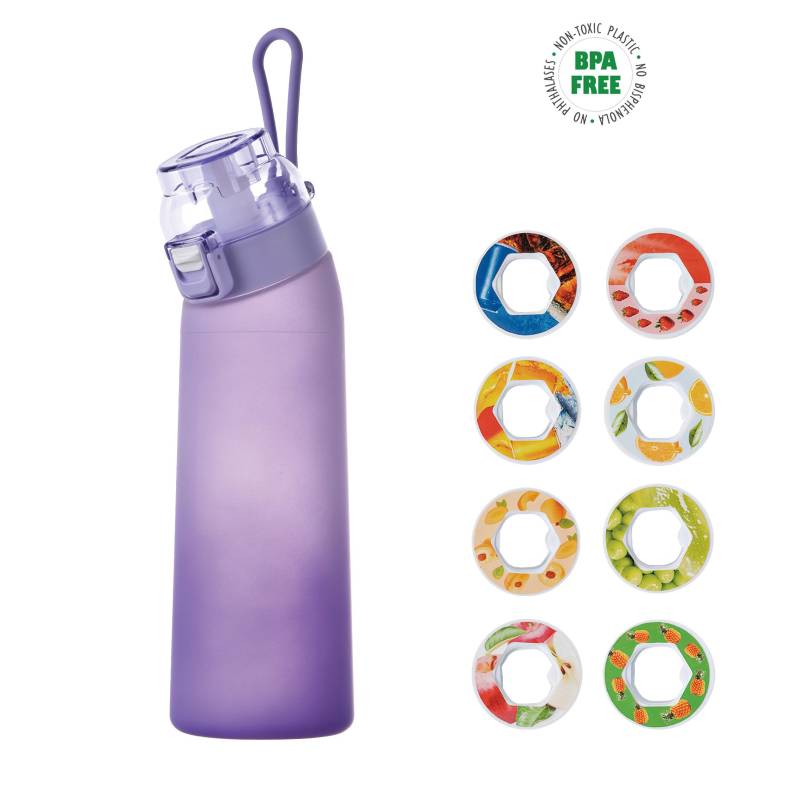 24 oz Alr Duftwasserflasche Fruchtgeschmack Becher Mattierter Farbverlauf Trinkflasche 700ml 8 Geschmacksringe Für Sport Outdoor 701-800ml violett von Joom DACH