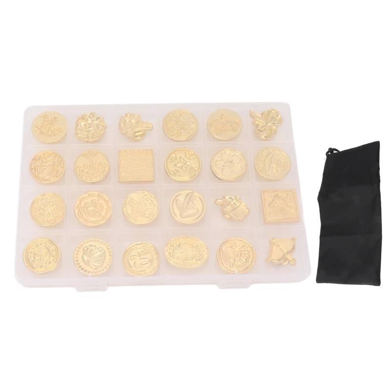 24 stücke Abnehmbare Siegellack Briefmarken Vintage Wachs Siegel Stempel Kit Mit Geschenk Box Für Geschenk Dekoration von Joom DACH