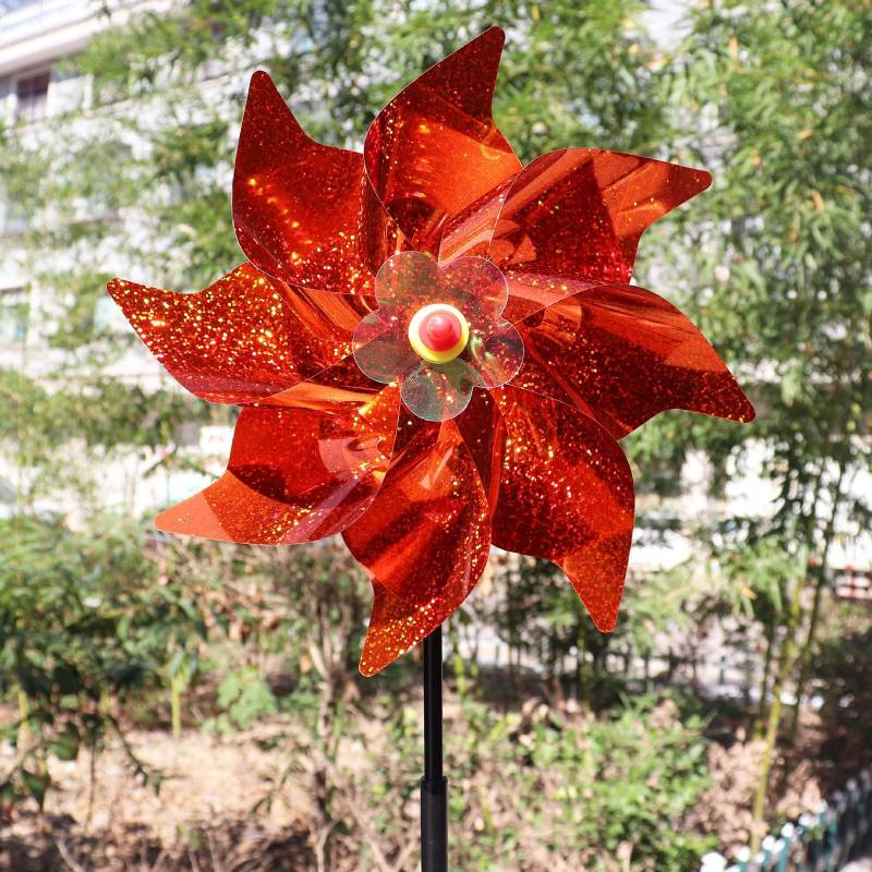 24CM Achteckige kinder Windmühle Stall Vogel Farbe Kunststoff Dekoration Stall Spielzeug DIY One Size orange von Joom DACH