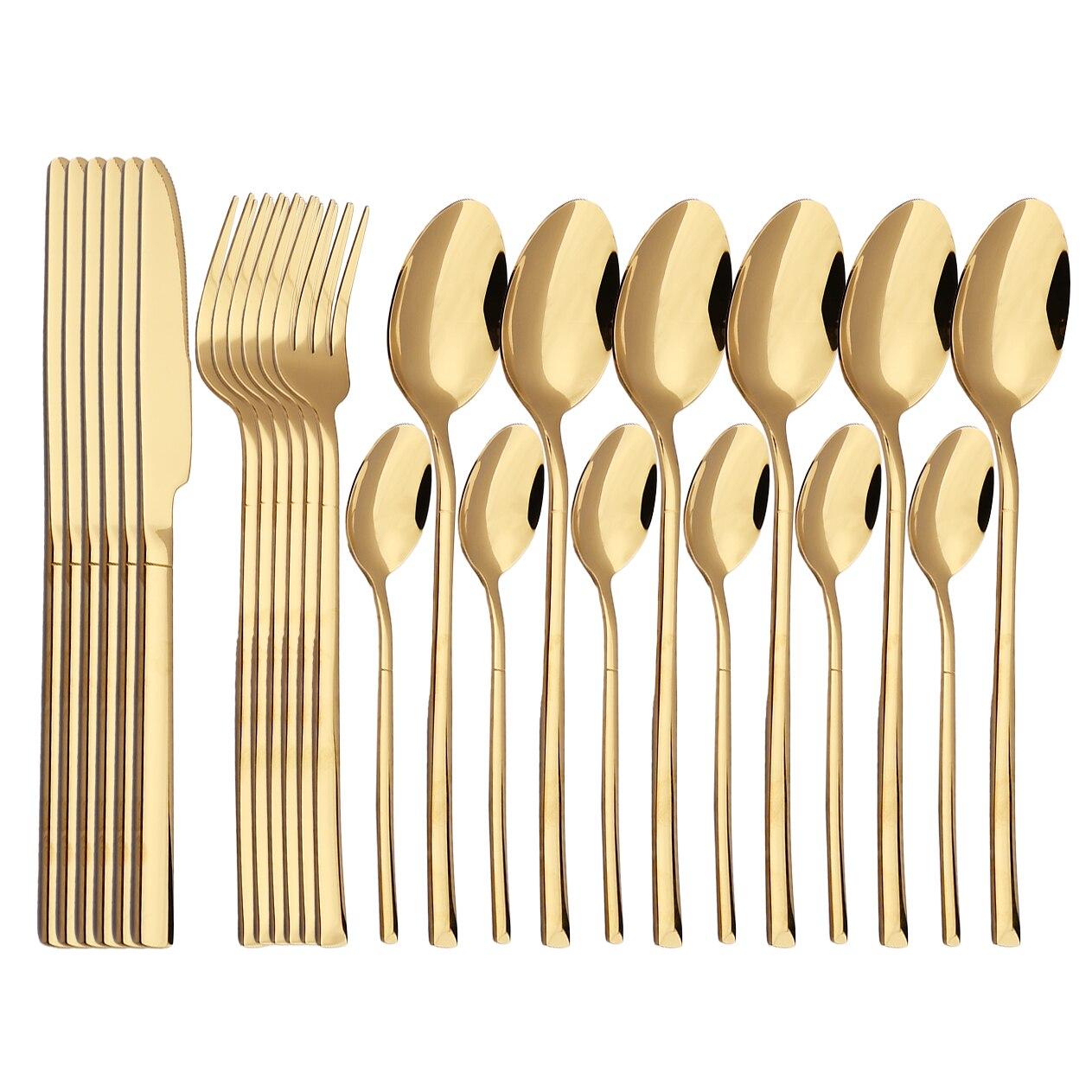 24Pcs Gold Geschirr Set Edelstahl Besteck Messer Gabel Löffel Geschirr KitchenTableware Besteck Set Spülmaschinenfest silber 24Pcs Gold Geschirr Set Edelstahl Besteck Messer Gabel Löffel Geschirr KitchenTableware Besteck Set Spülmaschinenfest silber von Joom DACH
