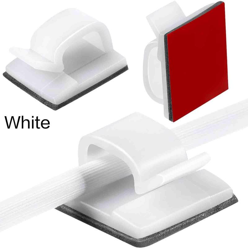 25/50/100PCS Kabel Clips Selbstklebende Kabel Management Schwarz Draht Halter Organizer Klemme Selbstklebende Auto draht Clip Zubehör 100pcs weiß von Joom DACH
